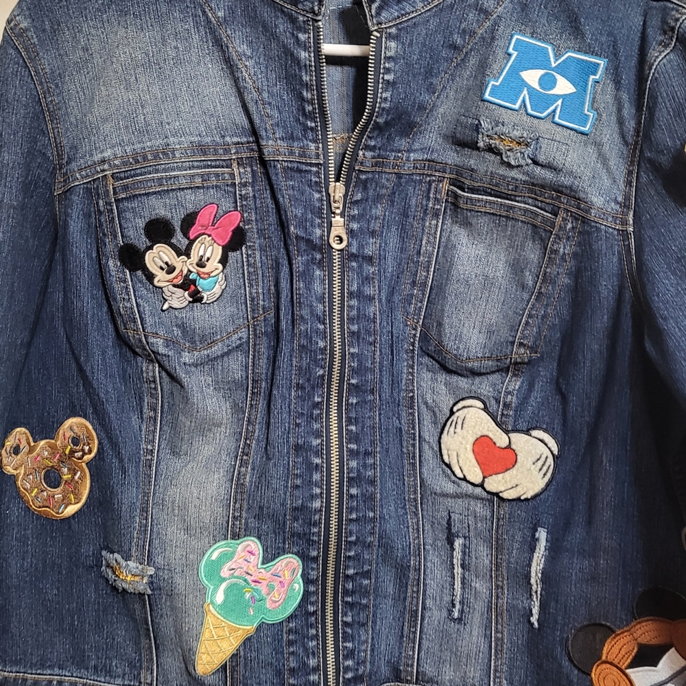 Denim Jacket with Disney Related Patches